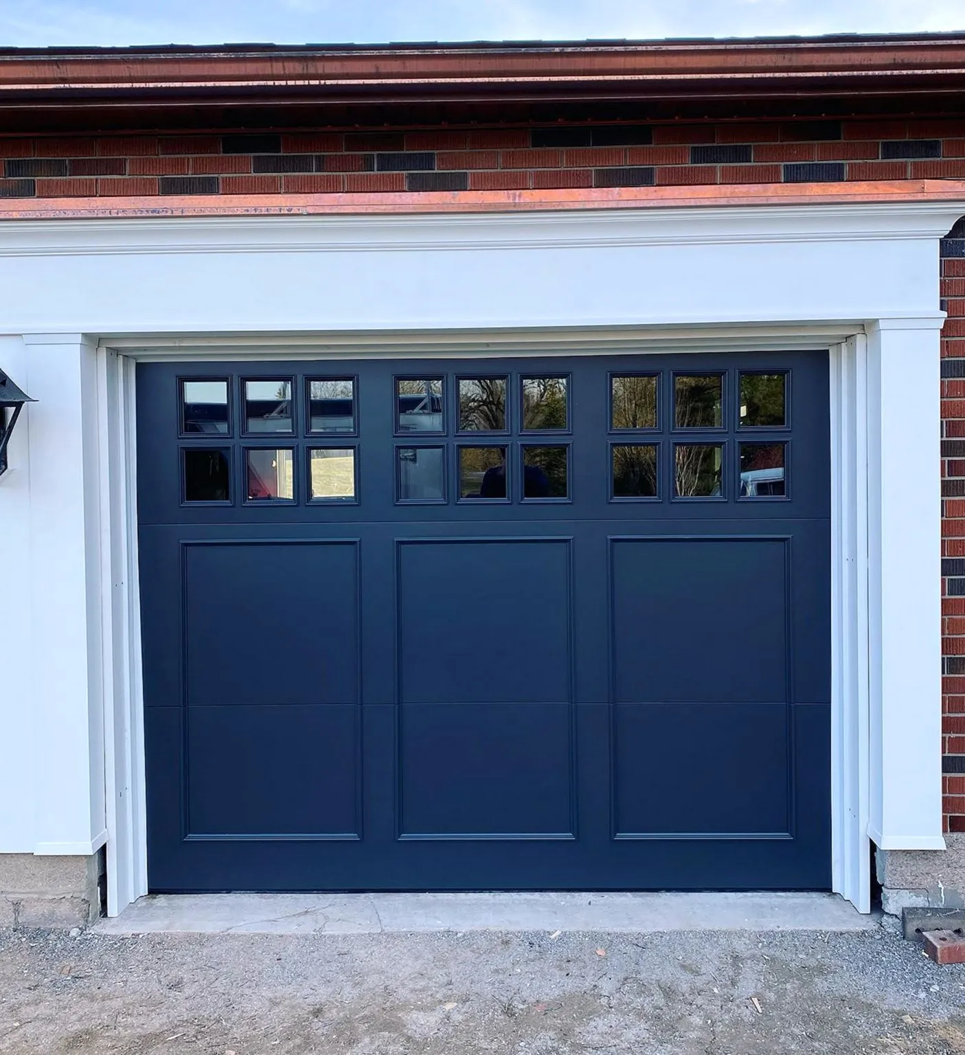Custom carriage-style garage door installation in Amarillo, TX