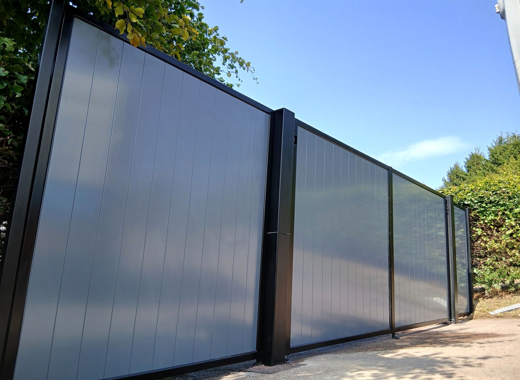 Custom automatic gate with solar power in Texas Panhandle